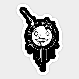 Emil (White on Black) Sticker